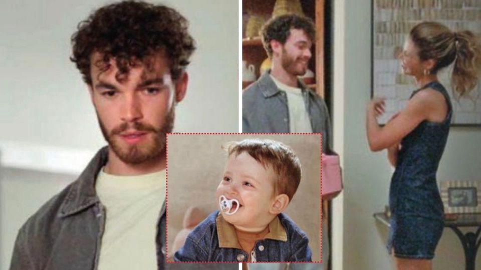 Gonçalo vê o filho pela primeira vez e não consegue controlar a emoção