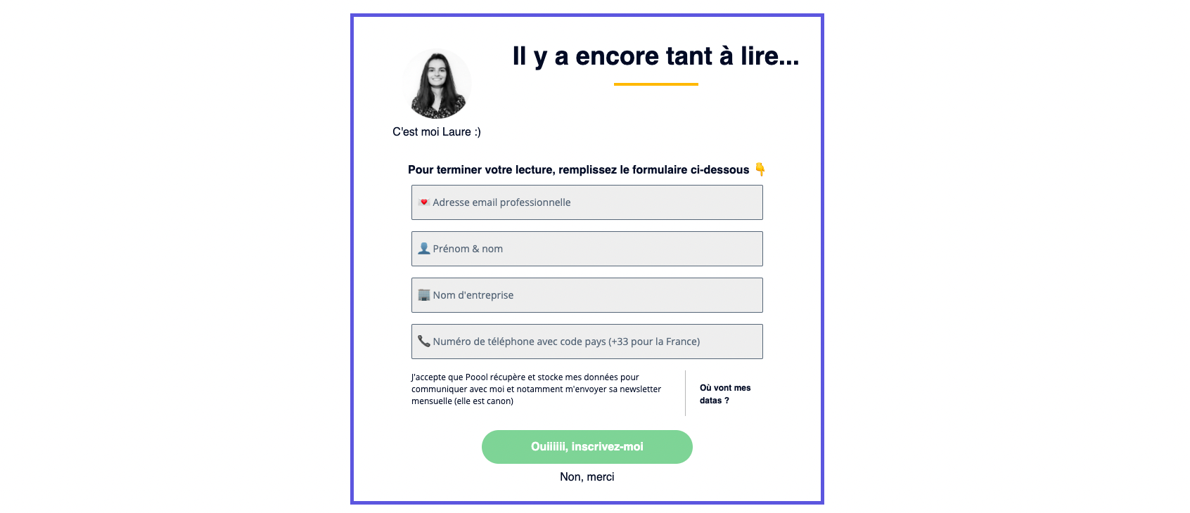 Newsletter wall de Poool