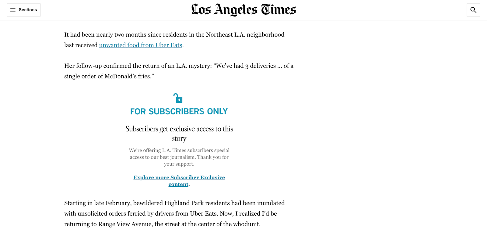 LA Times paywall