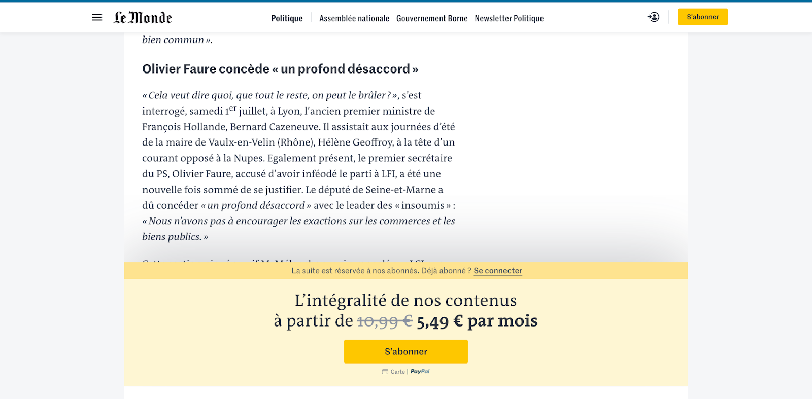 Le Monde paywall