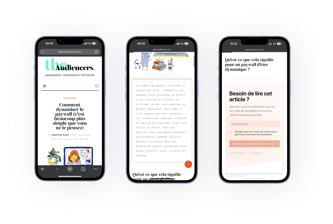 paywalls dynamiques Poool Access sur IOS