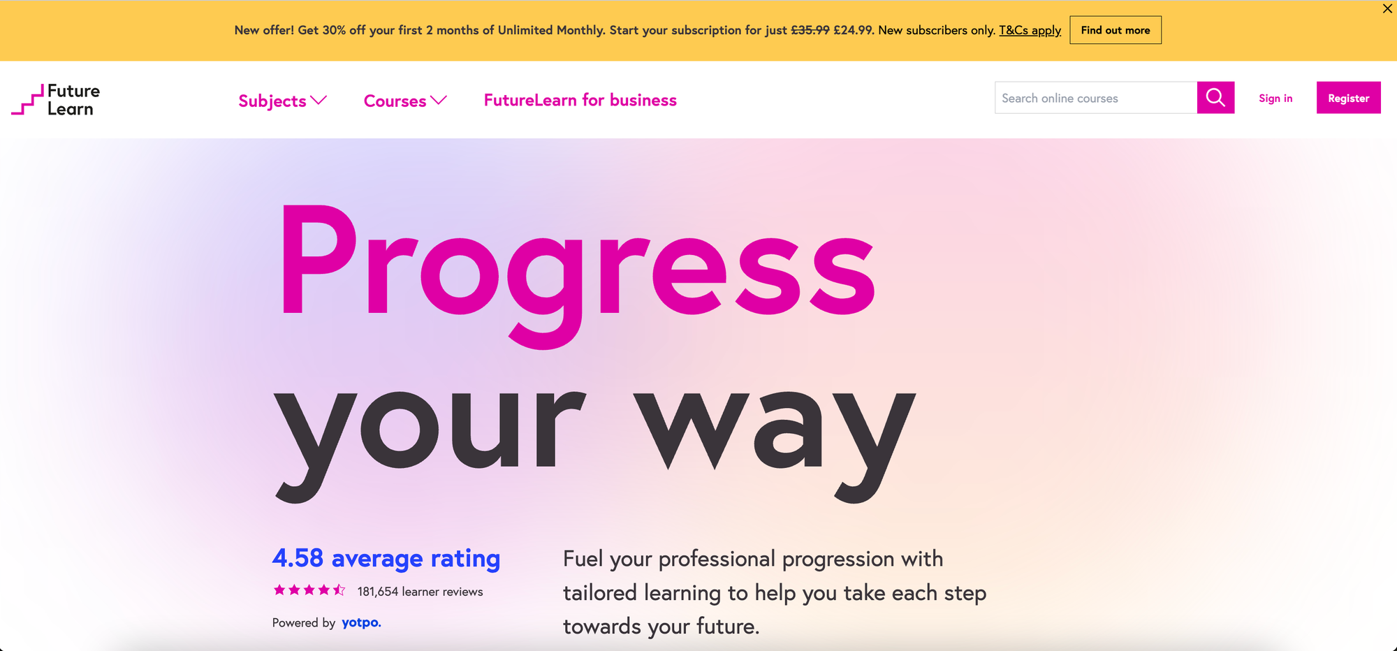 Future Learn elearning registration