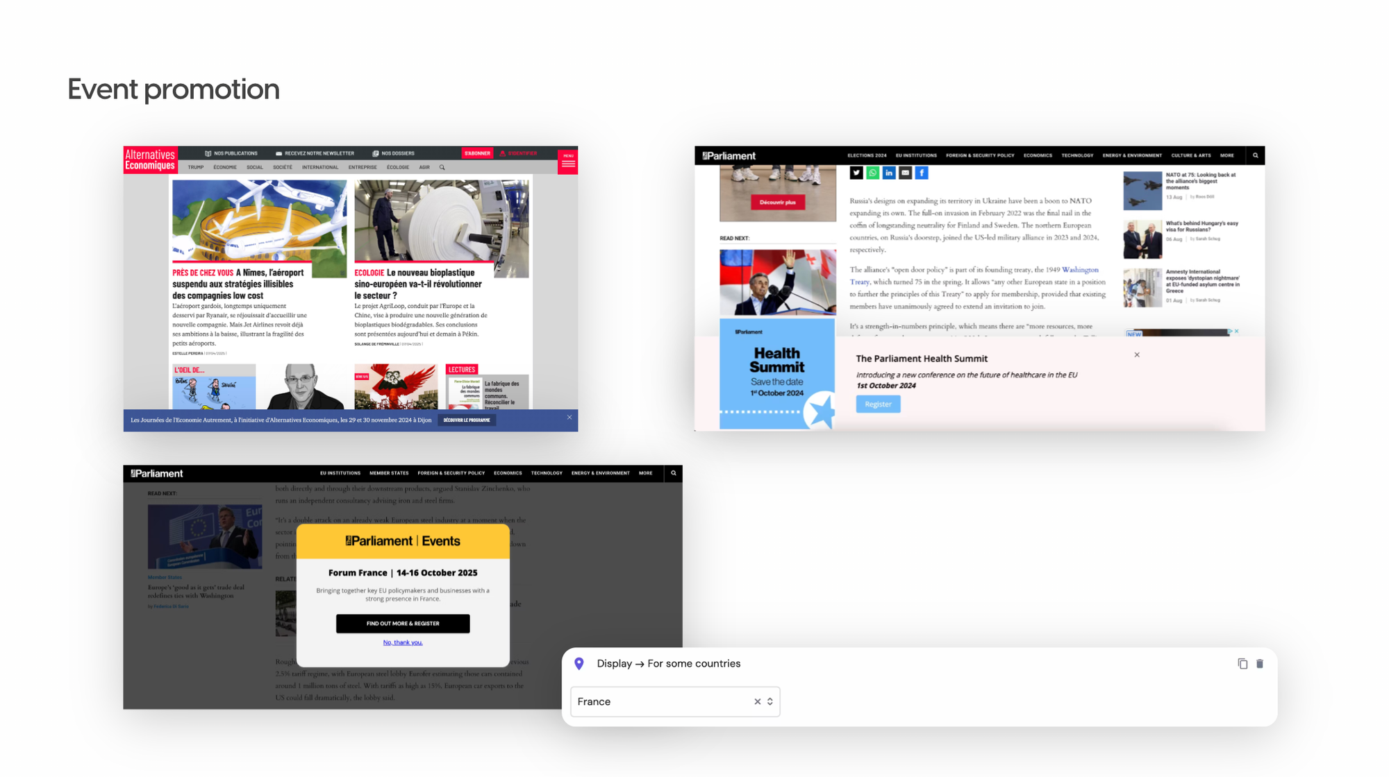 Event promotion on-site with Poool