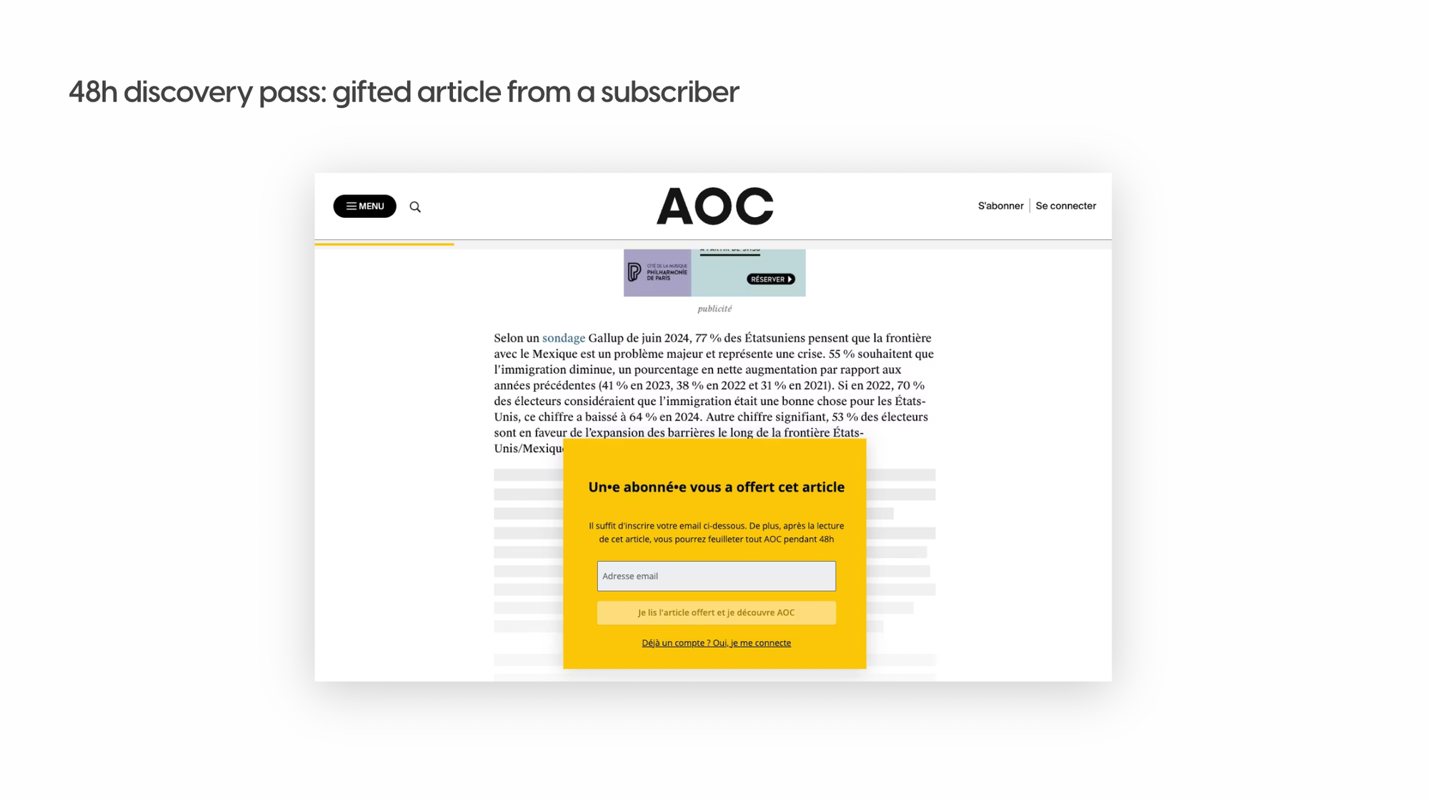 48-hour discovery pass on AOC