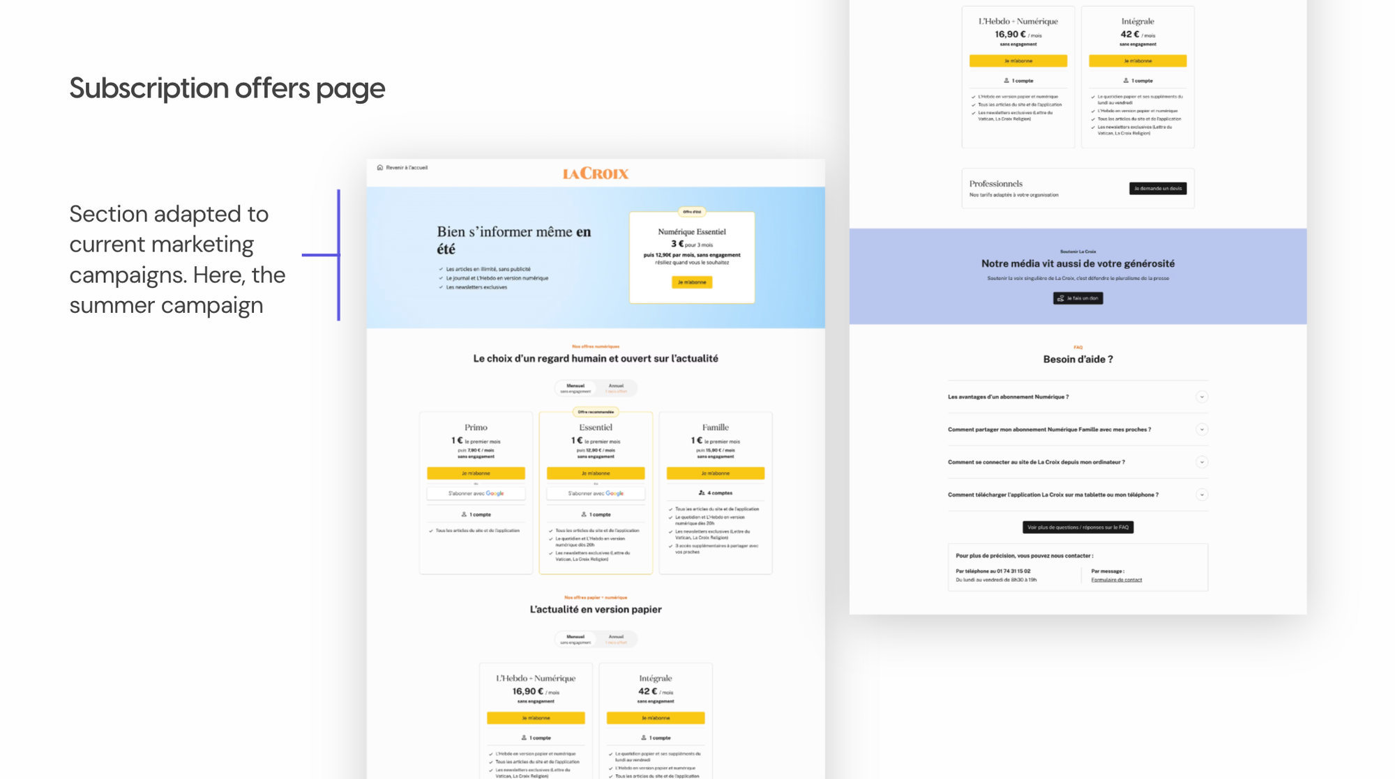 Build a dynamic subscription offers page with Poool