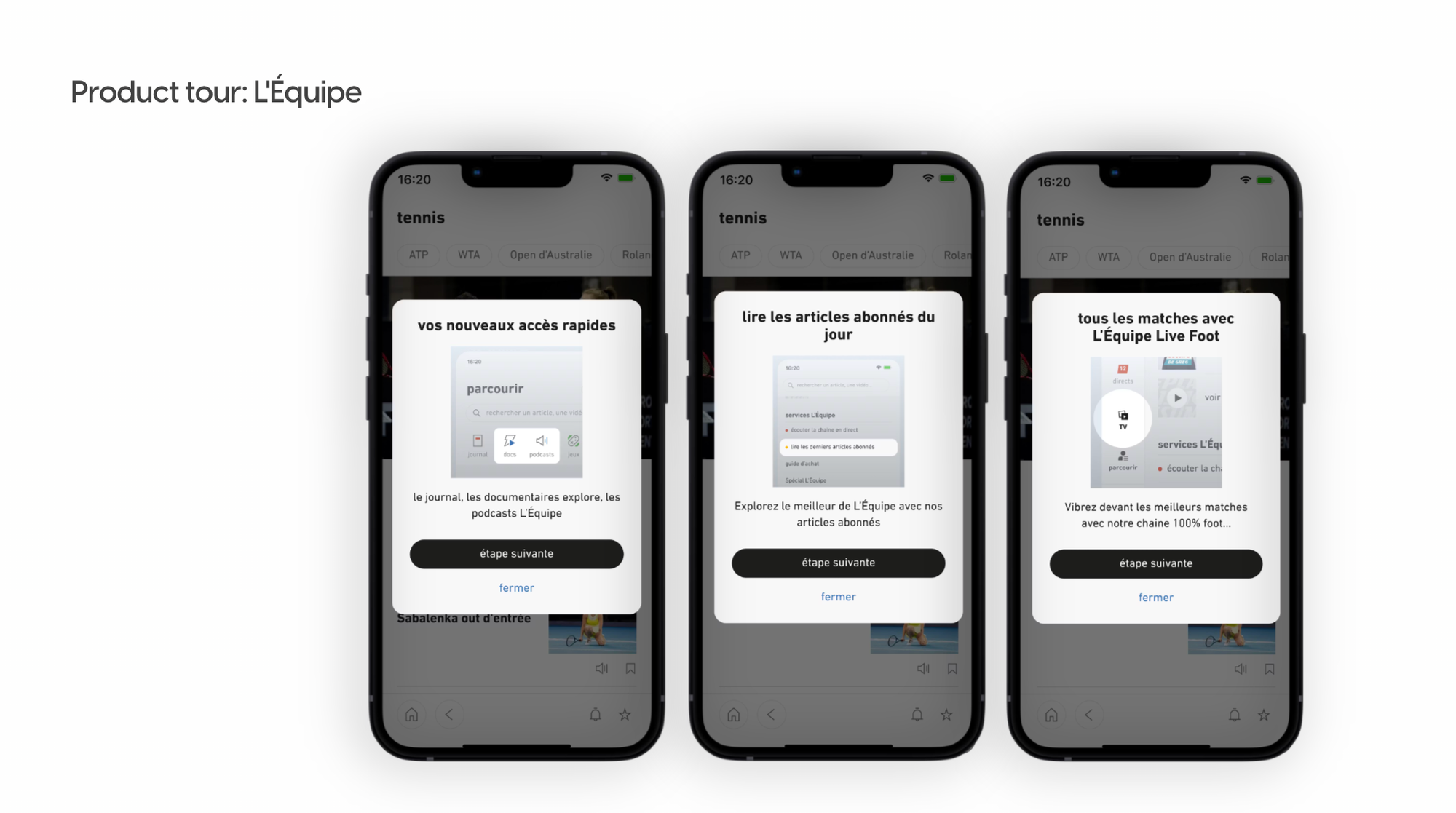 L'Équipe's product tour with Poool