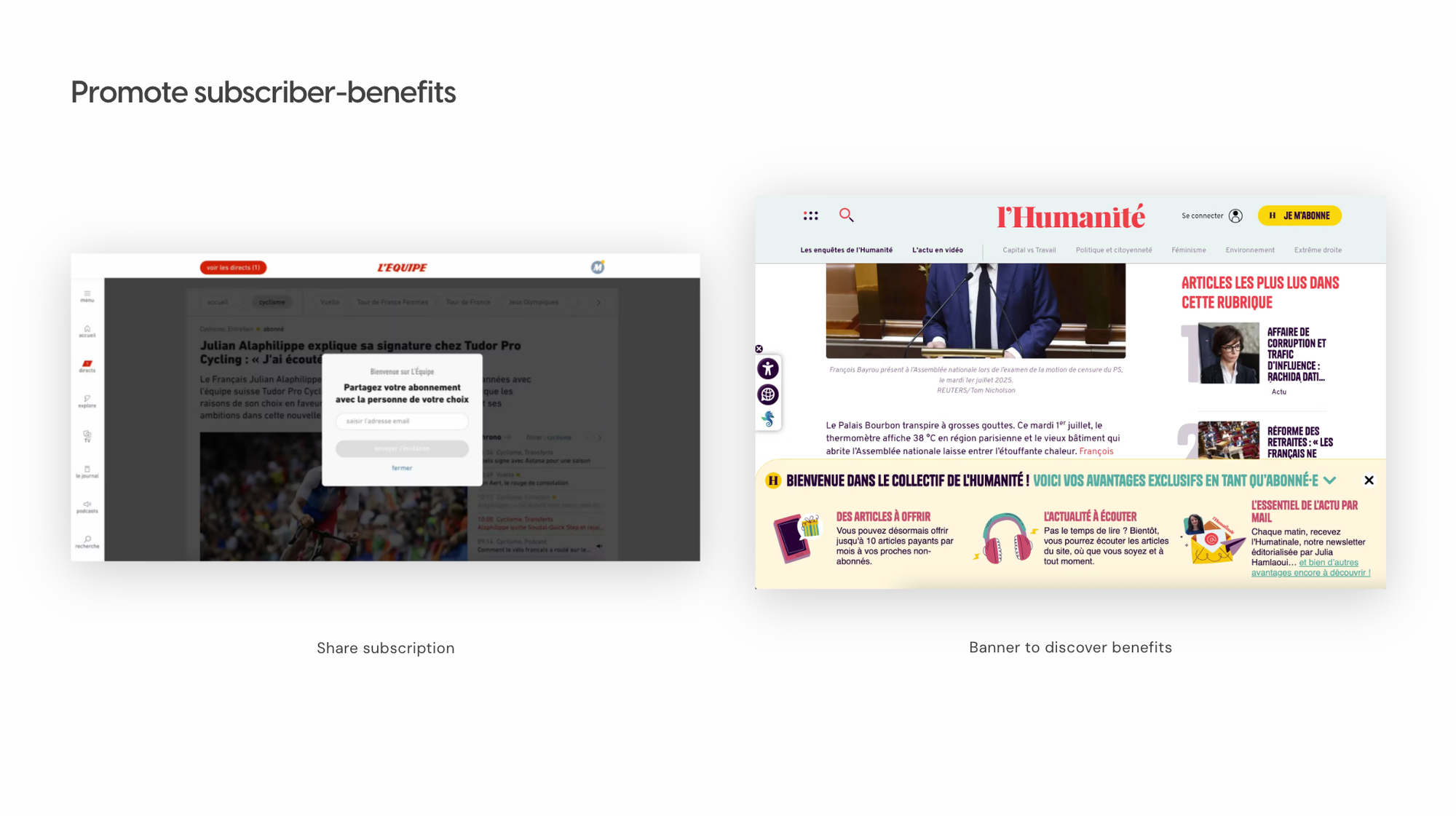 Promote subscriber-benefits with Poool: share subscription