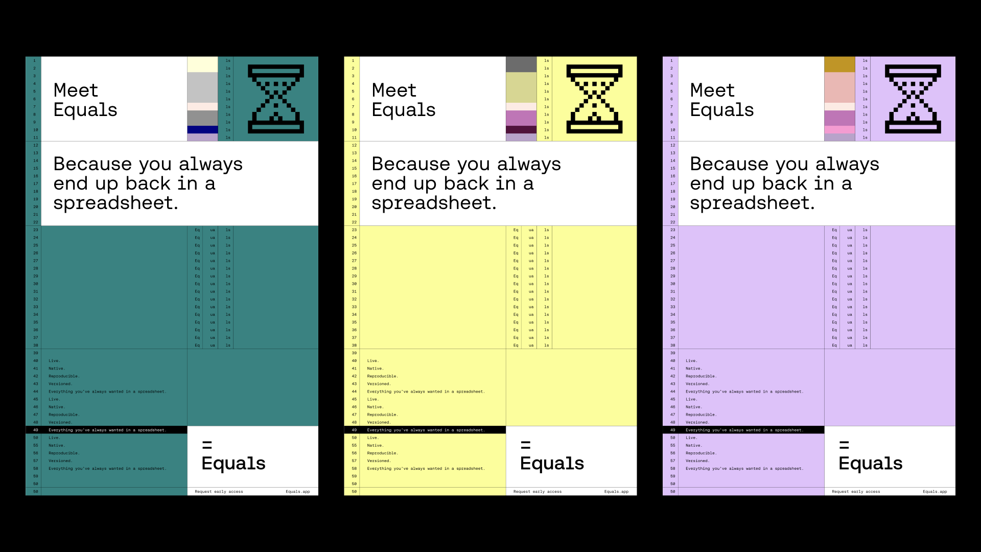 A 90s inspiration for our new Equals brand