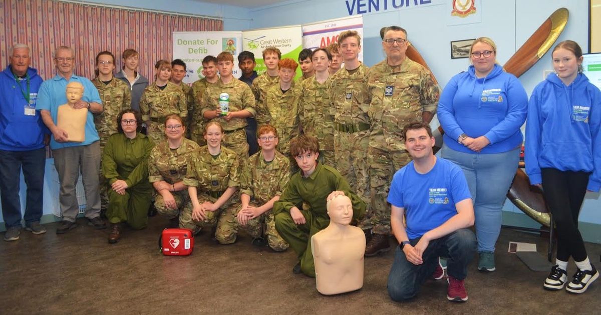Burnham-On-Sea and Highbridge Air Cadets Learn Lifesaving CPR and Defibrillator Skills