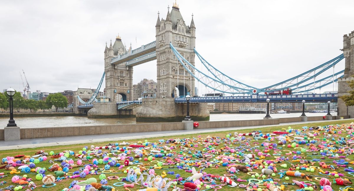 1,000 Toys Appear at Tower Bridge to Highlight Support Keeping Pets with Families