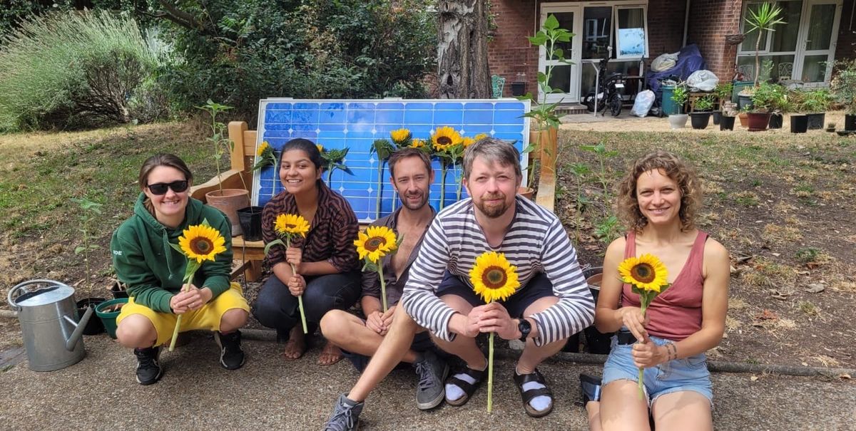 Deptford neighbours grow sunflowers to help bring solar power to their homes