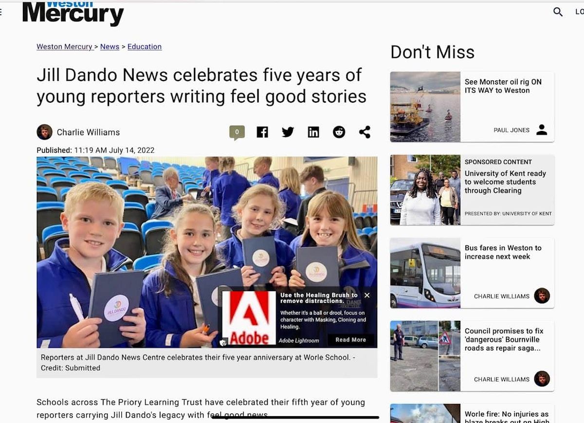 Jill’s first newspaper covers students’ celebration of her inspirational legacy