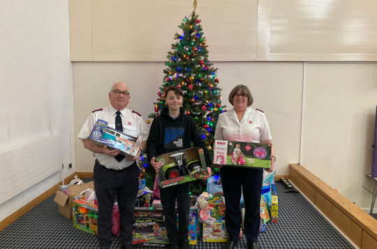 Incredible Oscar, 11, gives 250 Christmas gifts for vulnerable children
