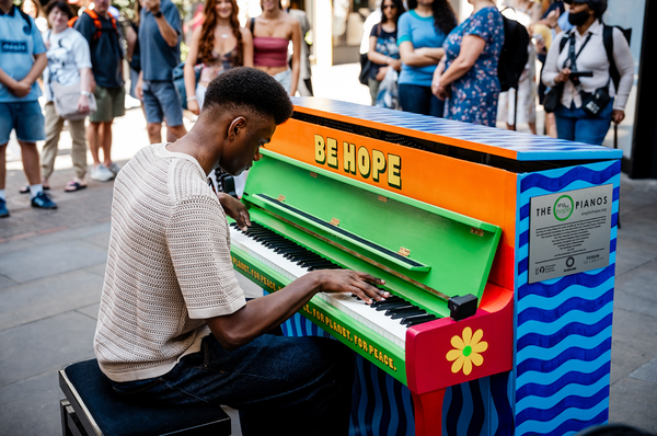 Be Hope, Play Loud: Yinka Ilori’s Piano Turns Carnaby Street into a Stage