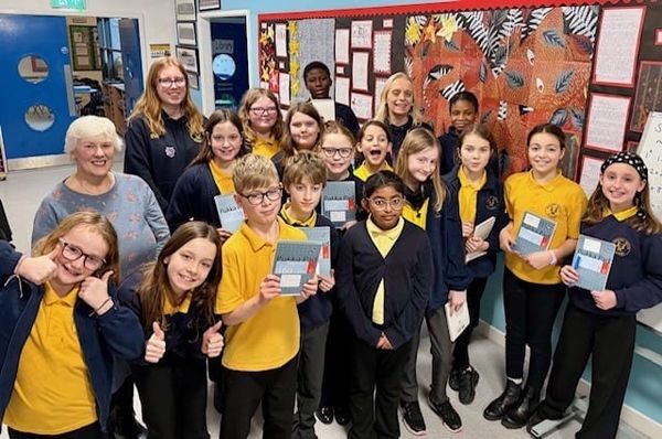 Former Weston Mercury Reporter Janet Williams Inspires Pupils Through School Good News Room