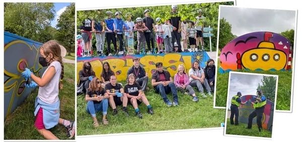 Volunteers Make a Splash As University Project Helps Spread Positive Messages at Skatepark