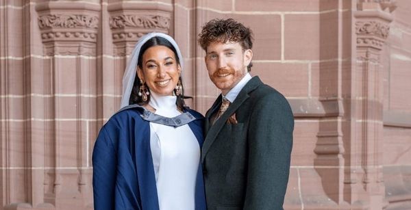 Bride Races from Wedding to Graduation on the Same Day