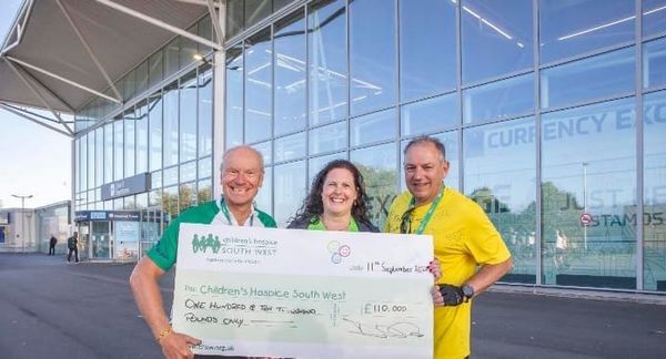 Bristol Airport staff cycle 180 miles and raise £110,000 for children's hospice
