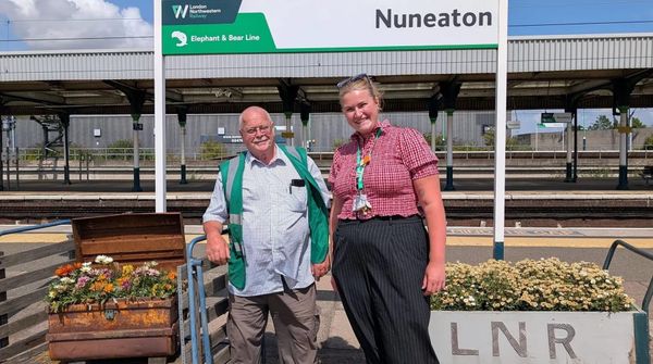 Volunteers brighten up Nuneaton station with summer displays
