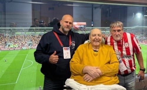 Lifelong Brentford fan gets emotional chance to watch the Bees one last time