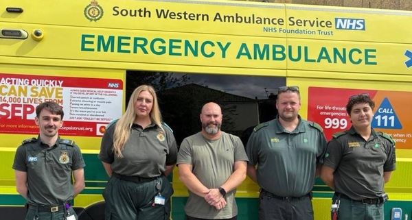 Keynsham man reunited with ambulance crew who saved his life