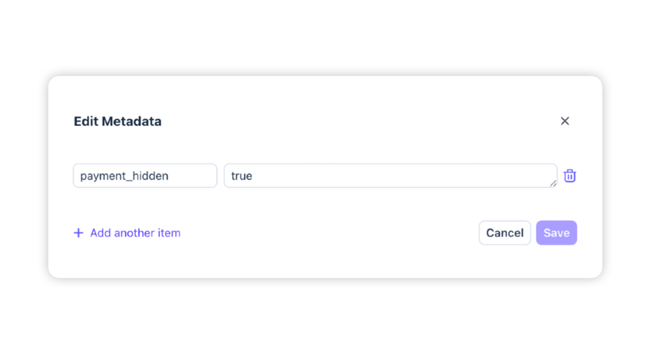 Hide products from the app with a Stripe metadata key
