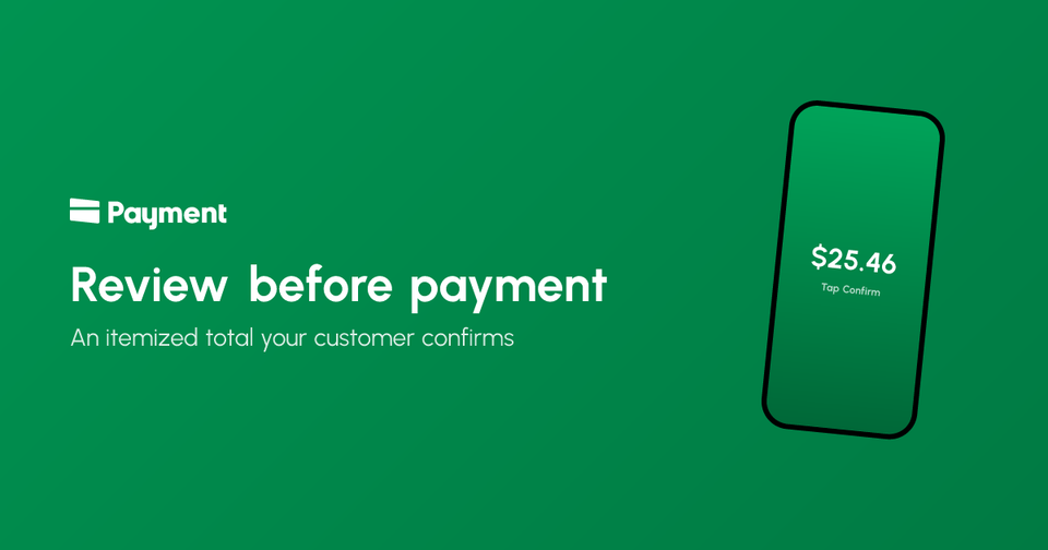Review before payment