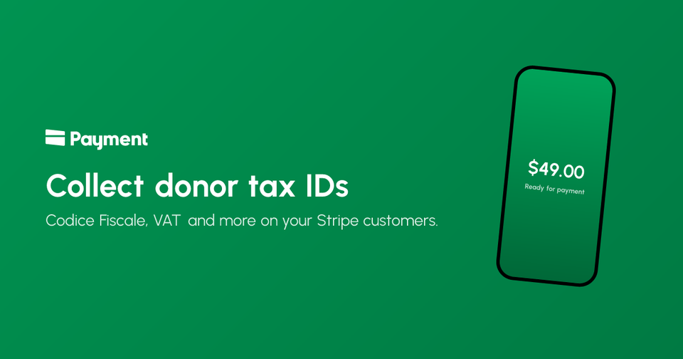 Collecting a donor's tax ID with Stripe