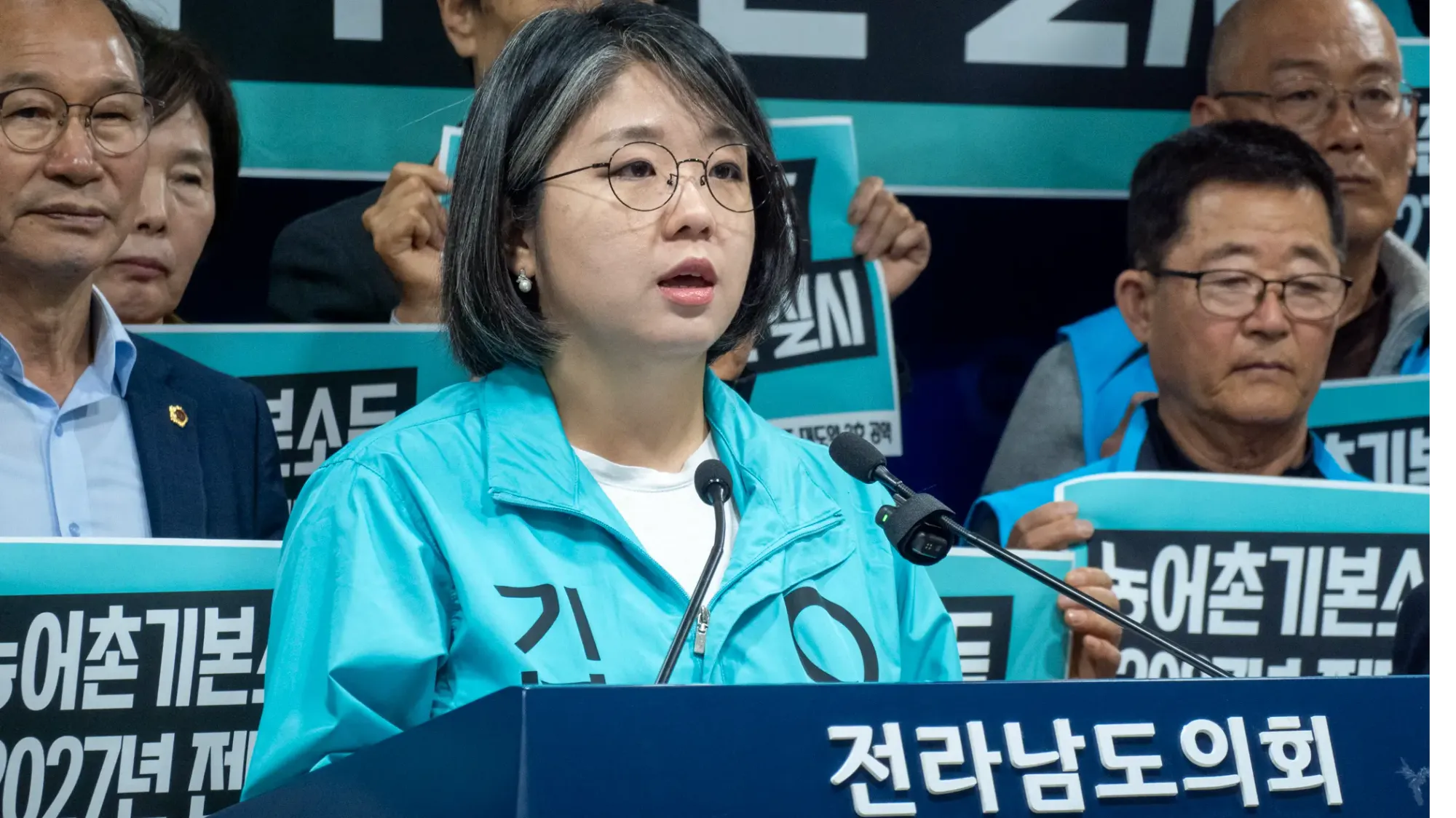 기본소드당 용혜인 대표가 전남광주특별시를 위한 대도약 3호 공약을 발표하고 있다. (출처: 기본소득당)