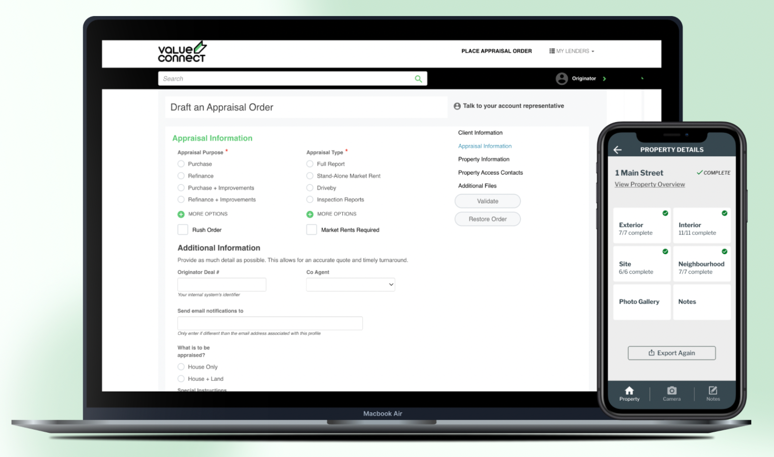Appraisal innovations from ValueConnect