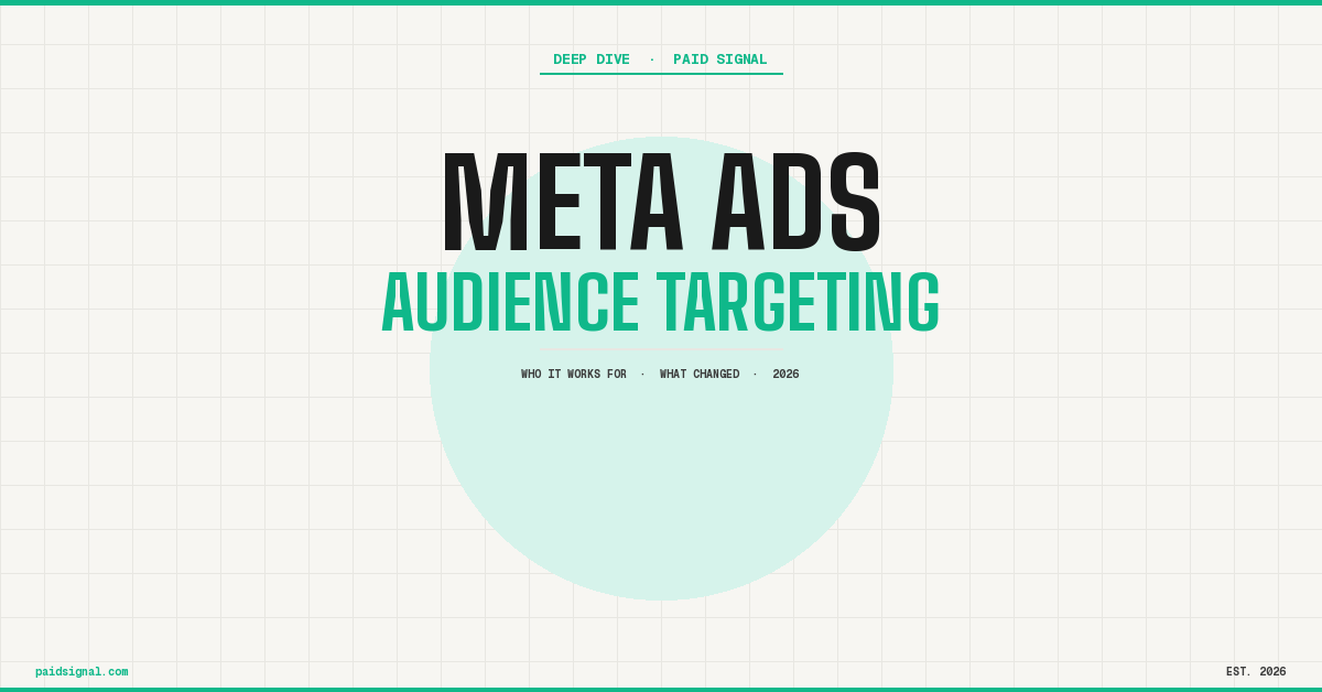 Meta Ads Audience Targeting for B2B Has Changed. Here Is Who It Actually Works For.