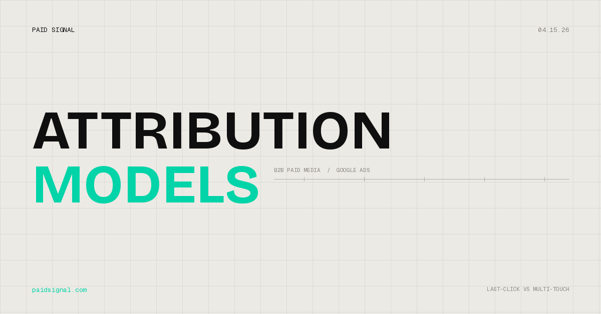 Google Ads Attribution Models for B2B: The Model You Choose Is a Signal, Not a Report