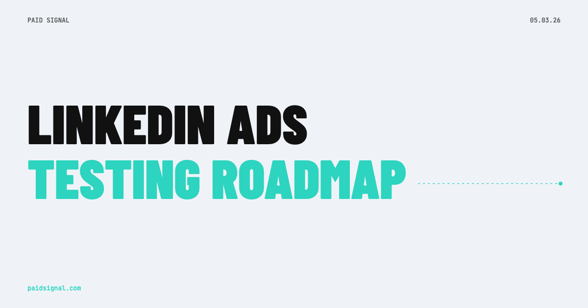LinkedIn Ads Testing Roadmap: What to Test First, Second, Third
