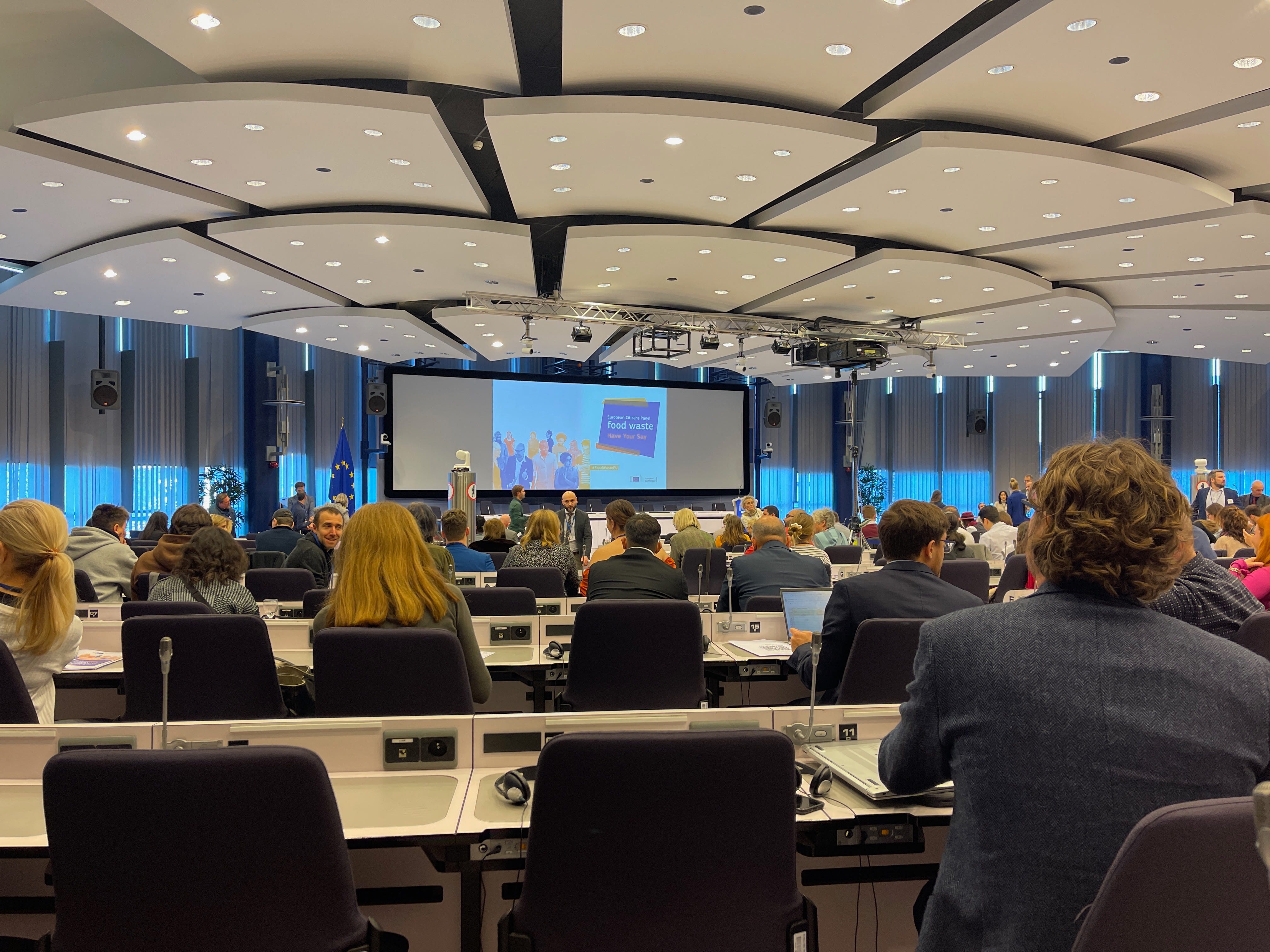 The Food Waste Panel plenary session in Brussels on Saturday 17 December 2022. Photo: author.