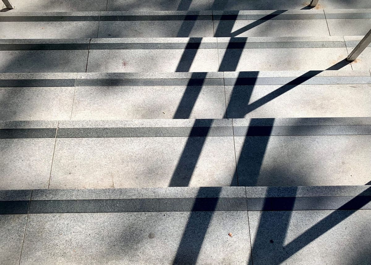 Shadows on steps. 