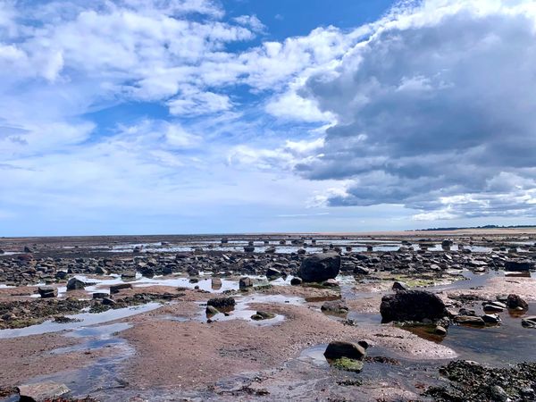East Lothian beach scene. 