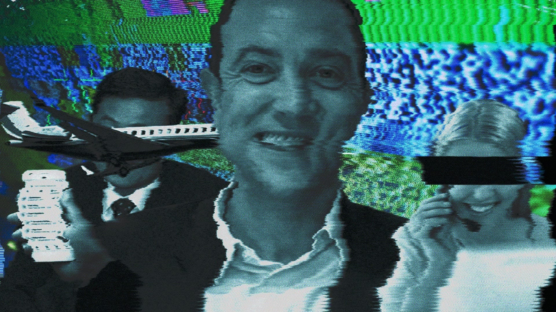 Composite illustration of Benjamin Mauerberger with a private jet and other figures from Whale Hunting’s investigation.