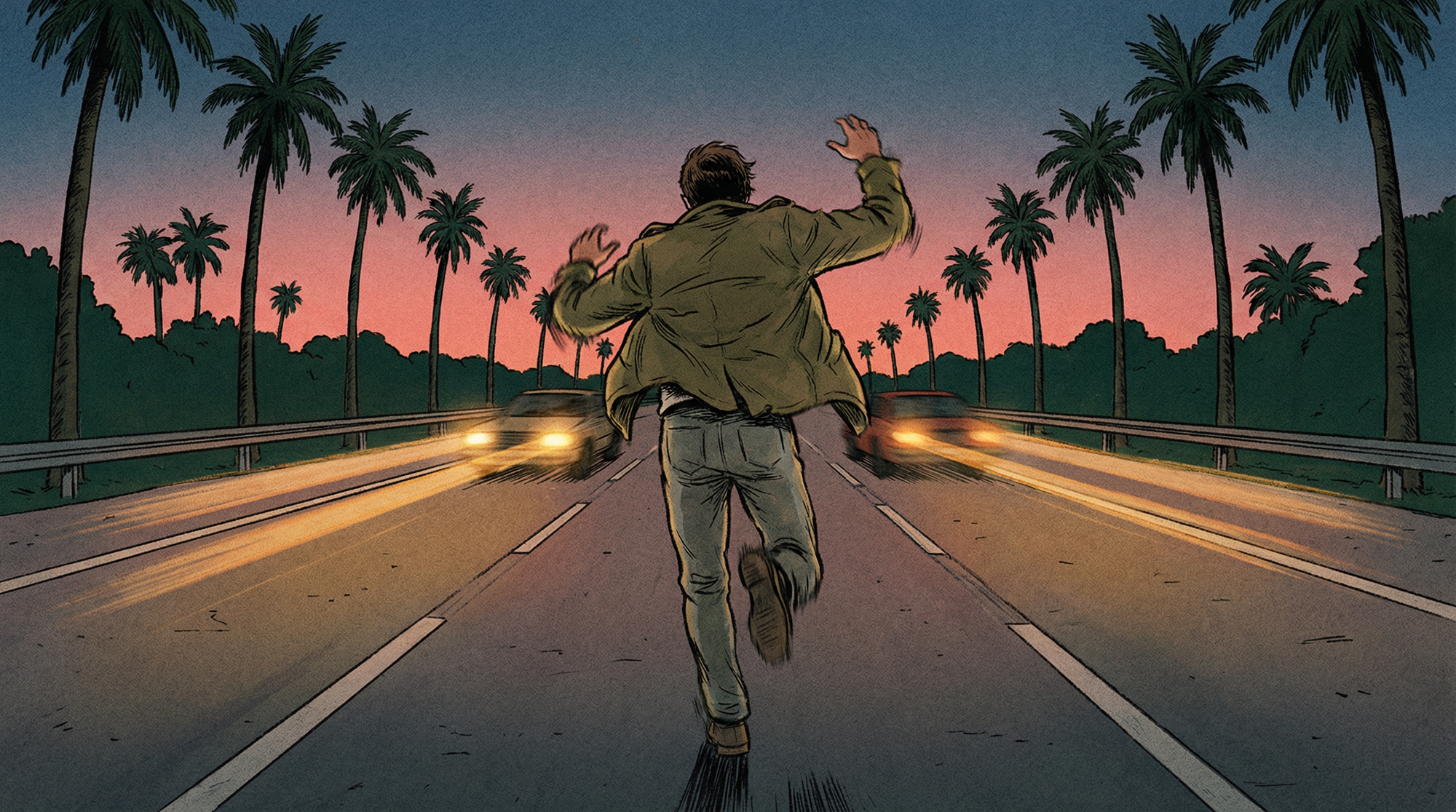 The Man Who Ran - Florida Highway, 1980s