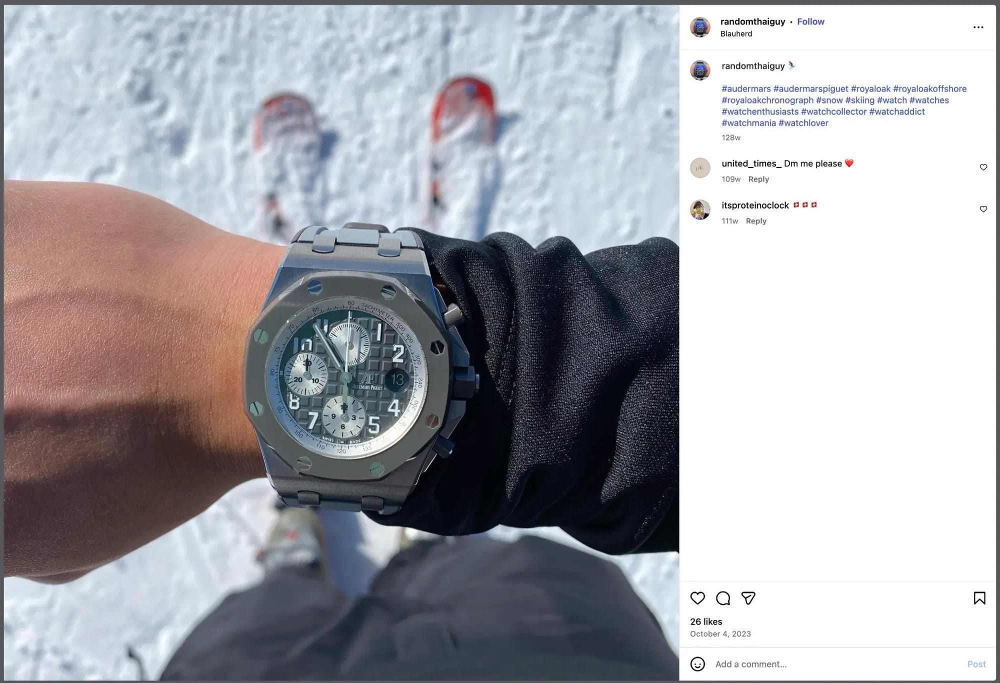 Luxury watch from Kant Tanyawong's collection