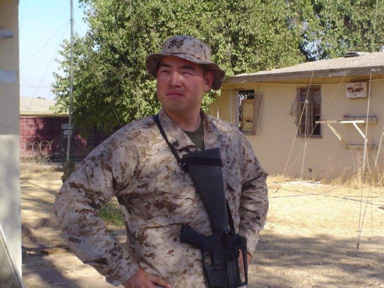 Christopher Ahn during his Marine years