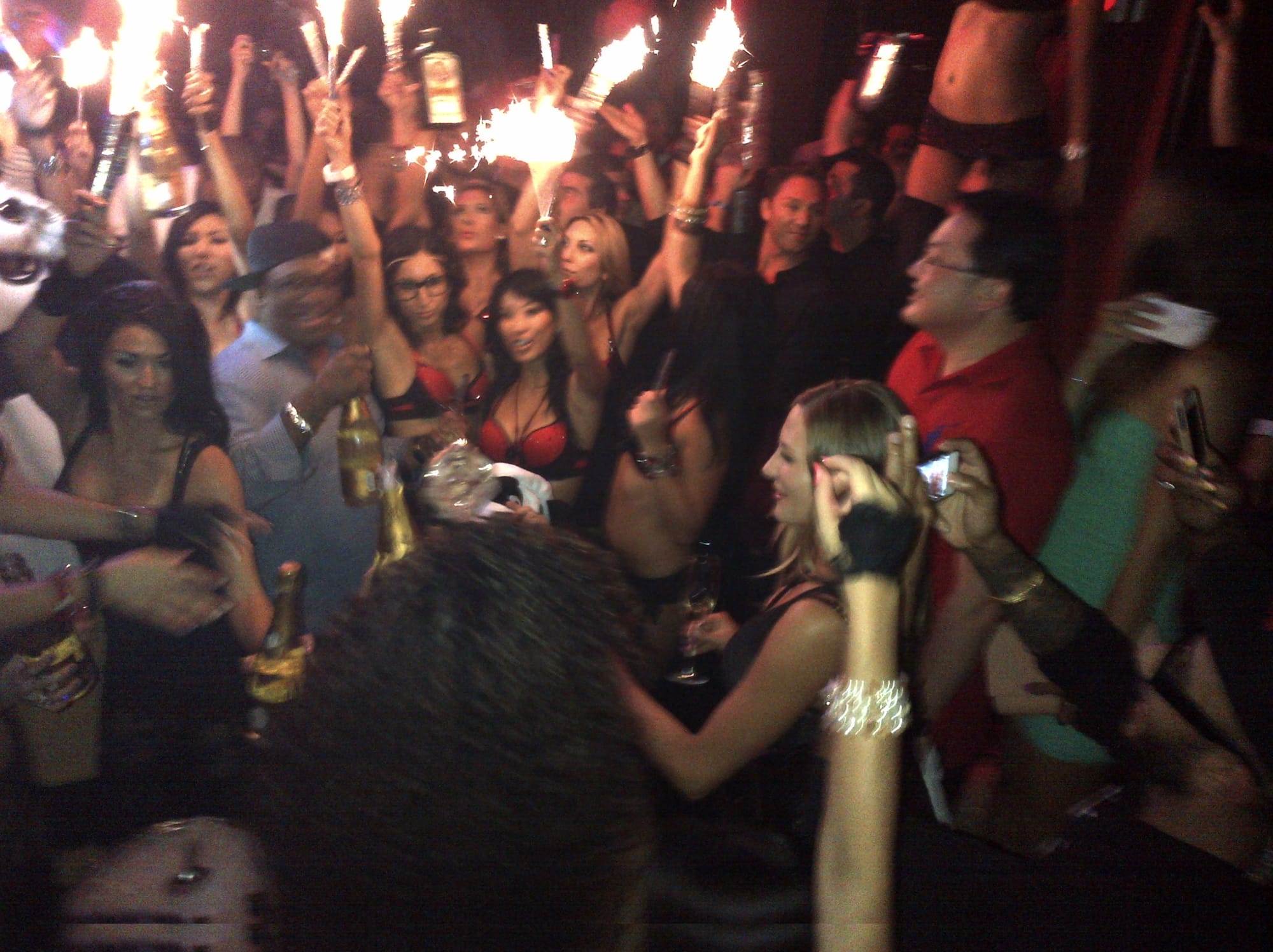 Jho Low's legendary nightclub bottle parade.