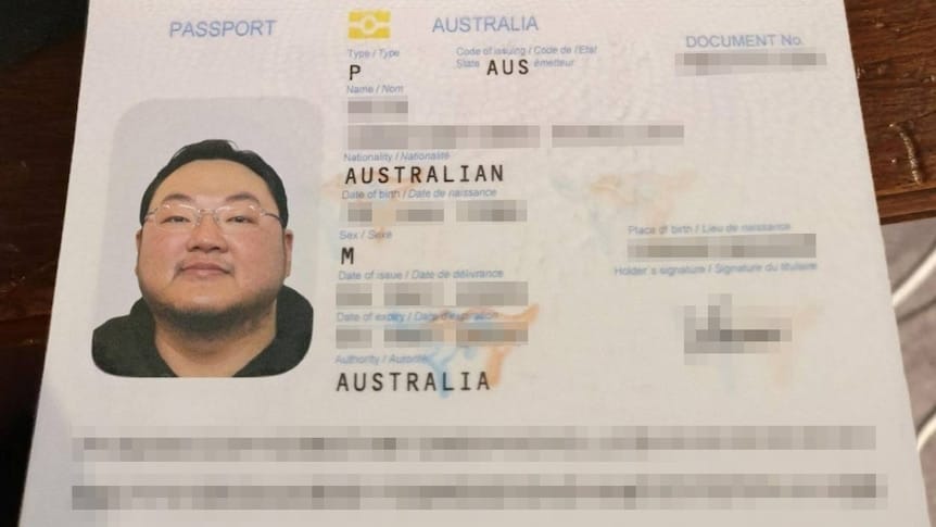 The forged Australian passport photo page allegedly used by Jho Low to travel within China. (Source: ABC News/Brazen)