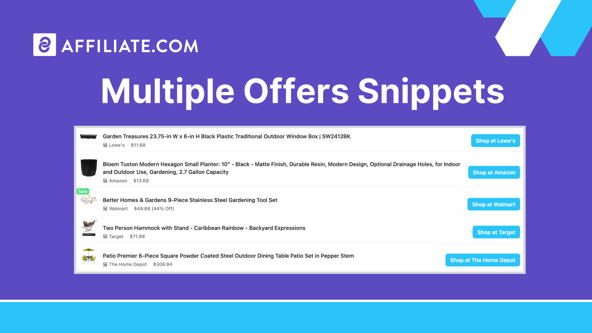 Multiple Offers Snippets