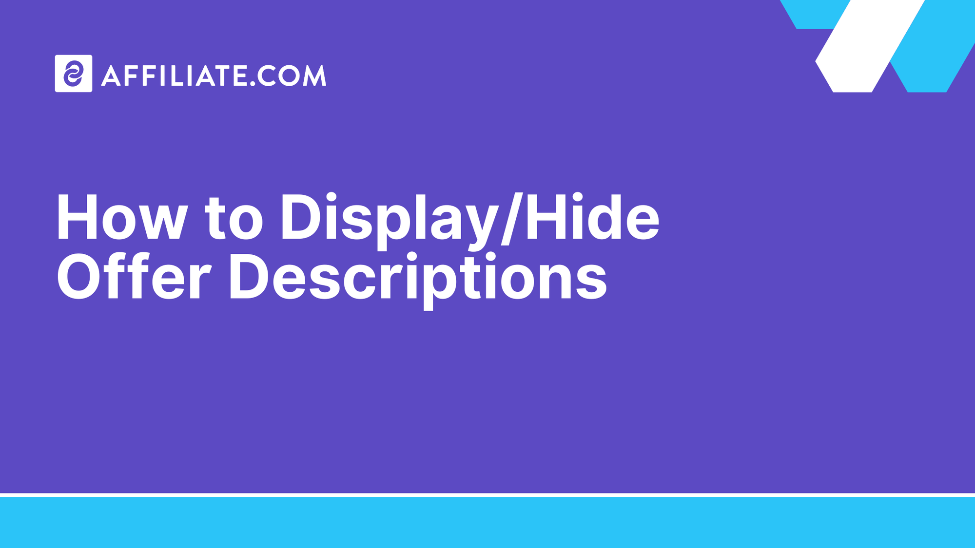 Show or Hide Offer Descriptions in Snippets