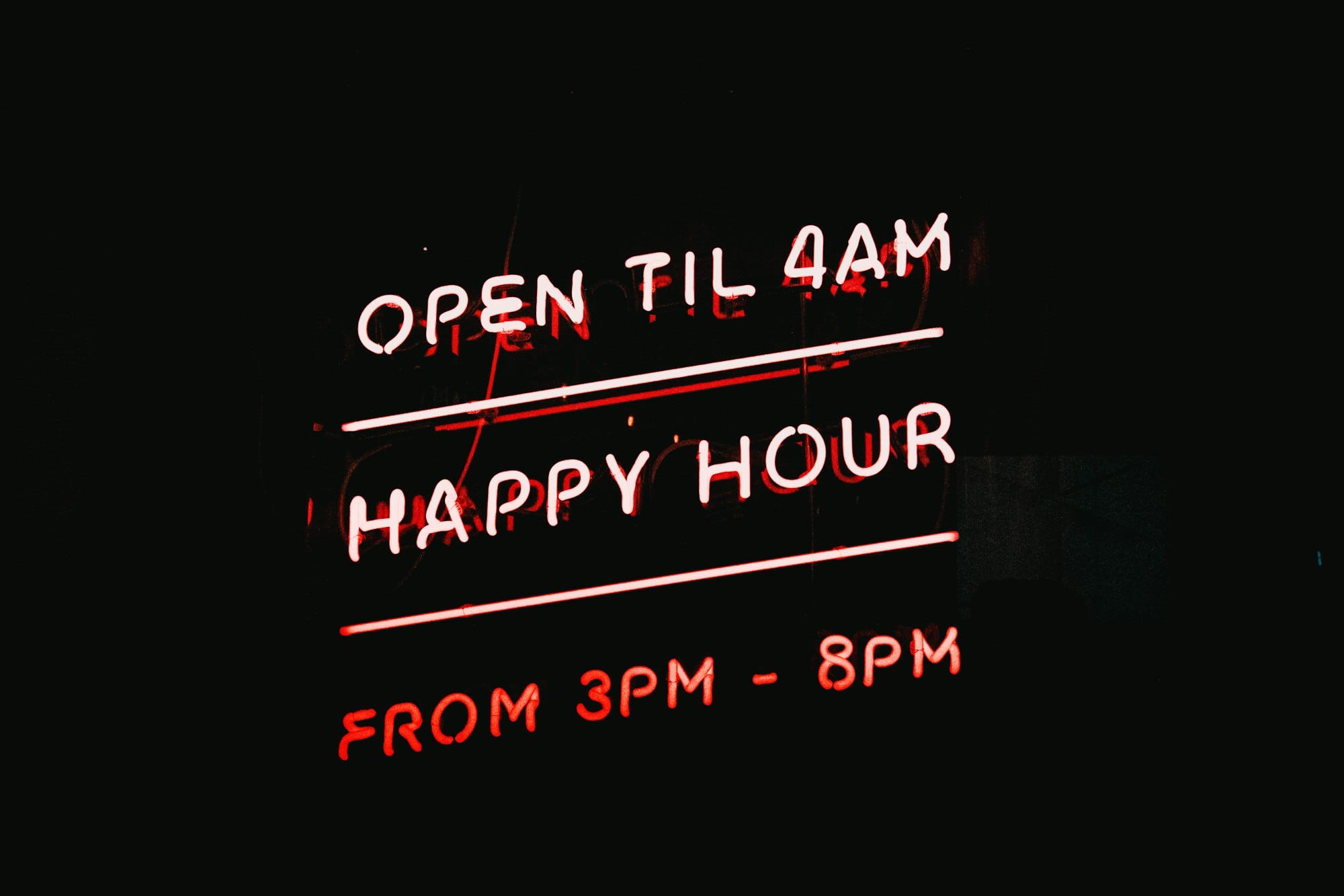 happy hour sign