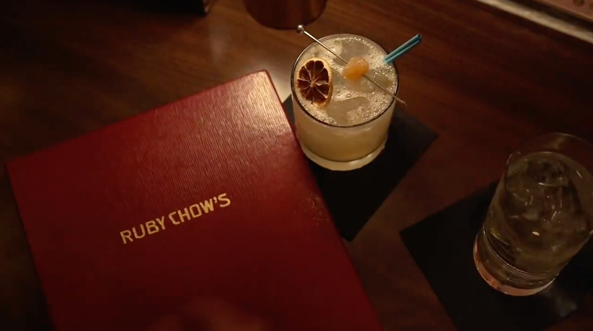 Menu and drinks from Ruby Chow's, an Atlanta restaurant that chose SpotOn as its restaurant POS, switching from Toast for point-of-sale, reporting, and capital financing