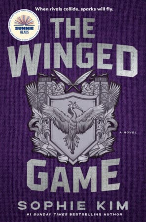 A purple cover featuring an emblem of a winged creature and carriwitchet towers.