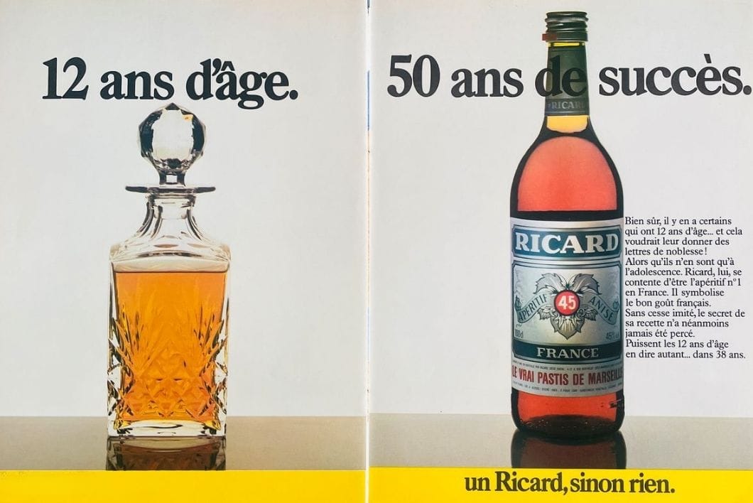 Publicité des années 80 de Ricard