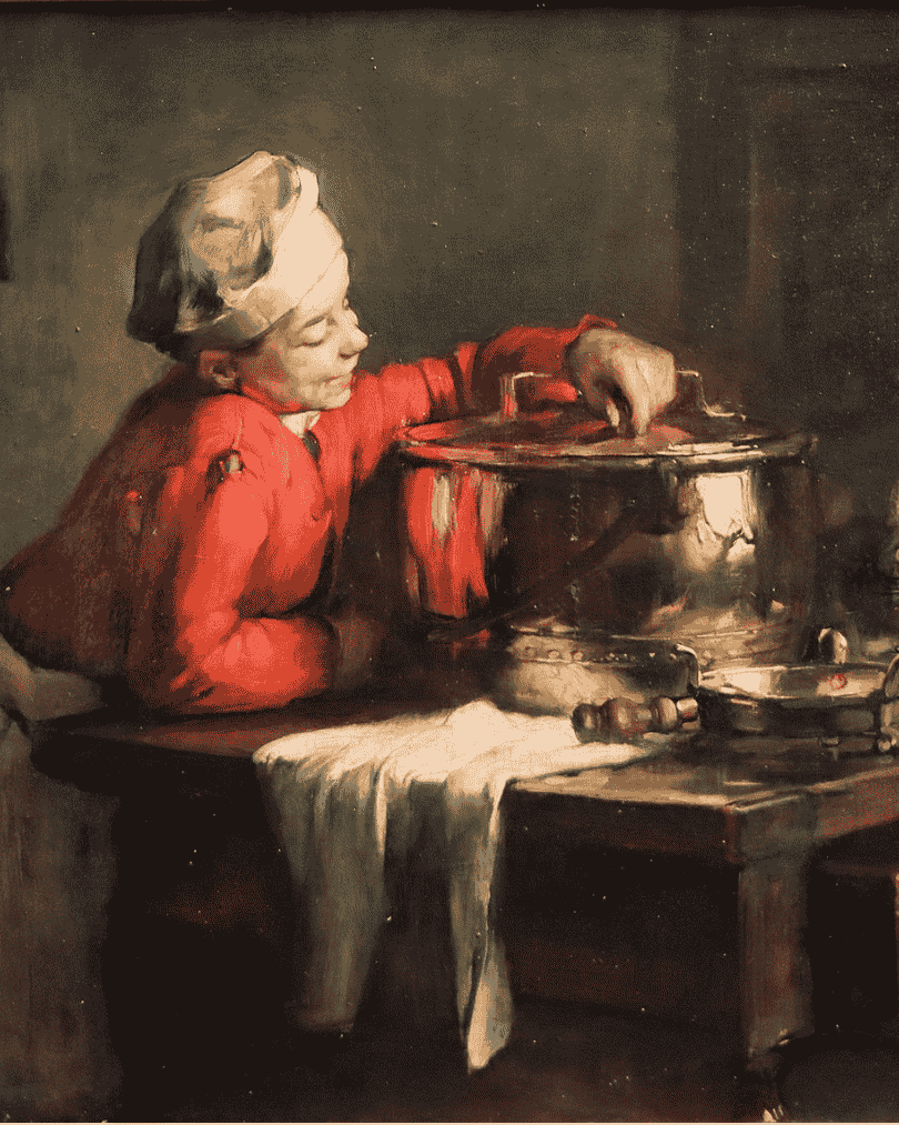 Marmiton avec un chat, Joseph Bail (1862-1921)