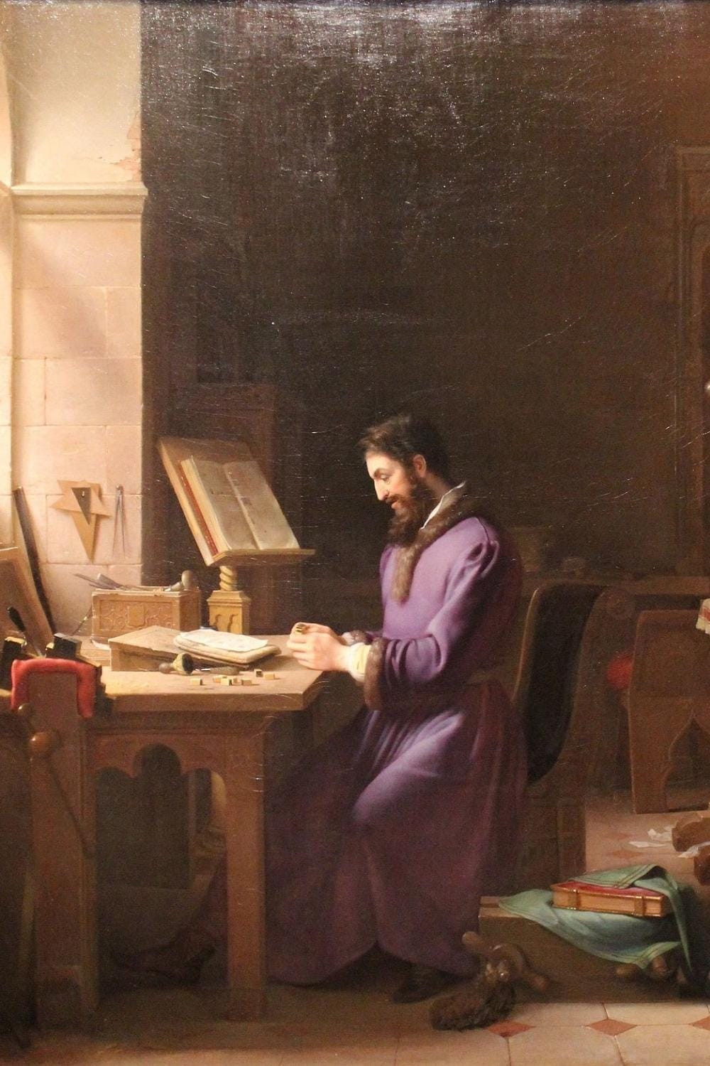Gutenberg inventant l'imprimerie, Jean-Antoine Laurent (1831)